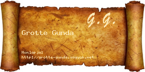 Grotte Gunda névjegykártya